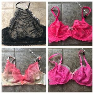 NWT Victorias Secret Very Sexy & Body by Victoria Unlined Bra Bundle 32D